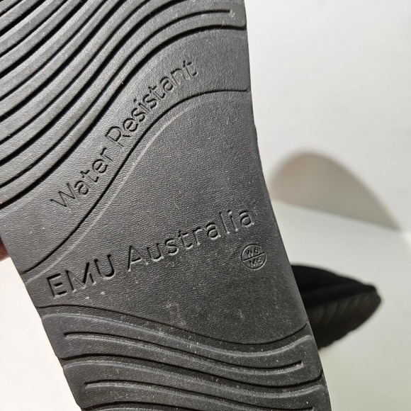 EMU Australia Shearling Boots Lace Up Soft Suede Leather Women's 6 Black - Picture 10 of 10